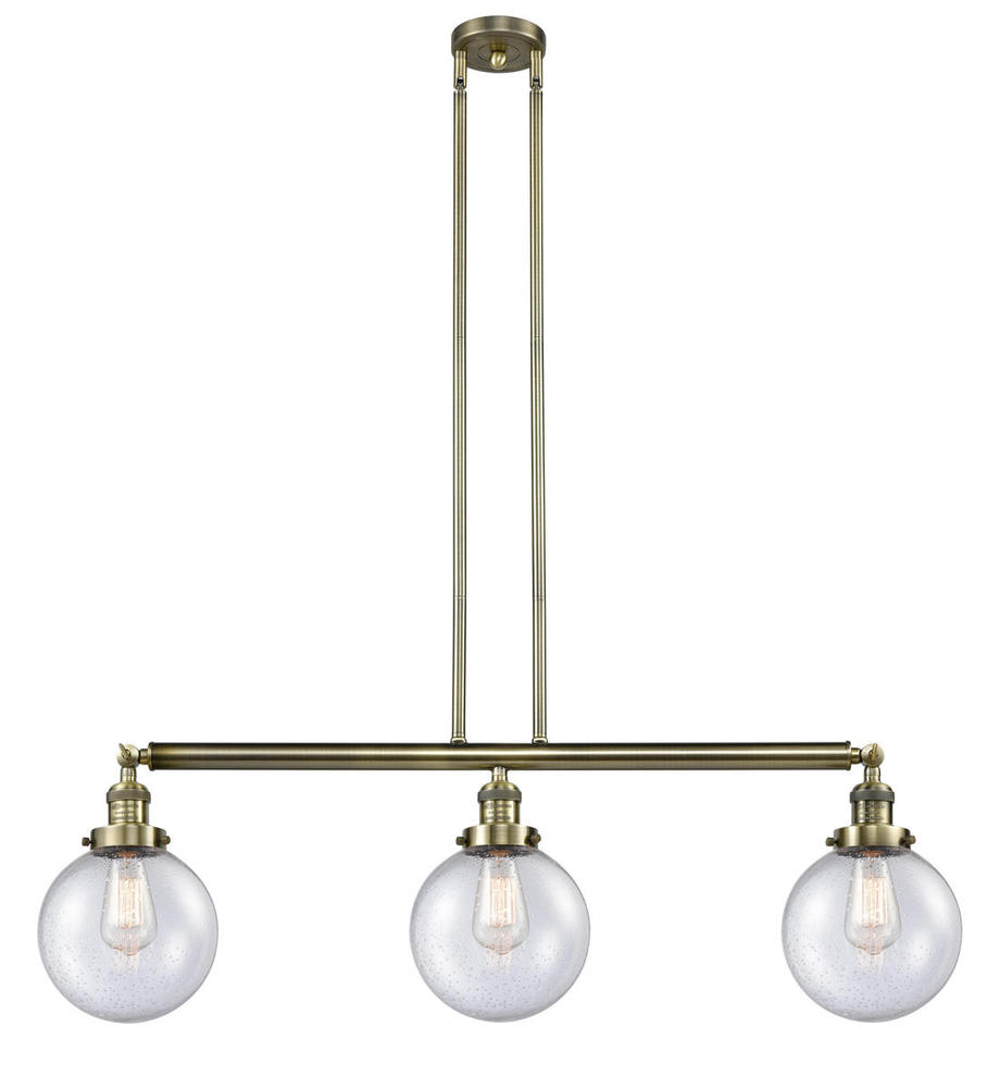 Beacon - 3 Light - 41 inch - Antique Brass - Stem Hung - Adjustable Island Light