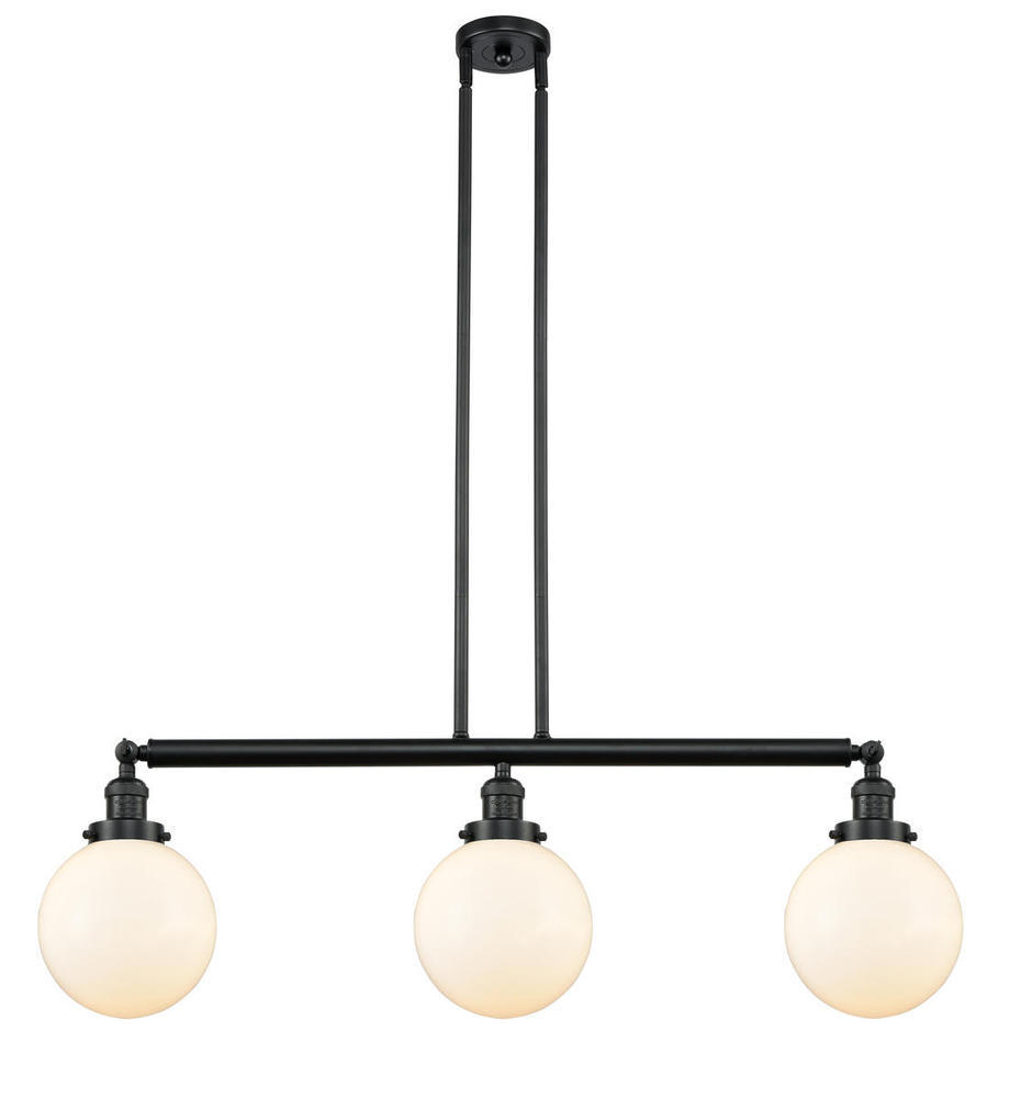 Beacon - 3 Light - 41 inch - Matte Black - Stem Hung - Adjustable Island Light