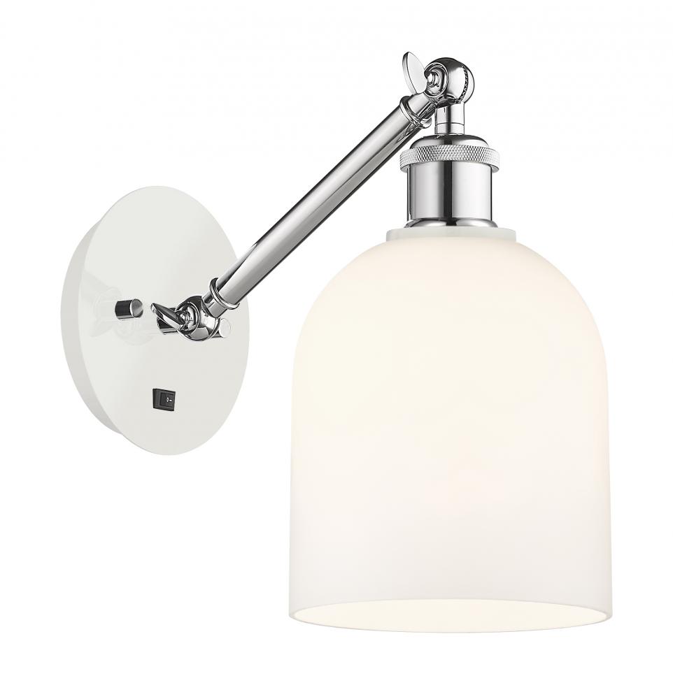 Bella - 1 Light - 6 inch - White Polished Chrome - Adjustable Sconce