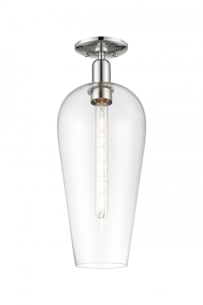 Chelsea - 1 Light - 6 inch - Polished Nickel - Semi-Flush Mount