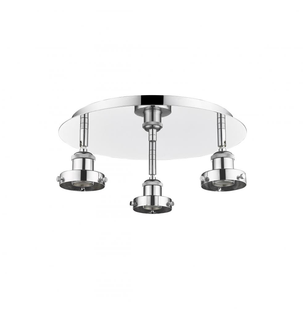 Ballston Urban - 3 Light - 15 inch - Polished Chrome - Flush Mount